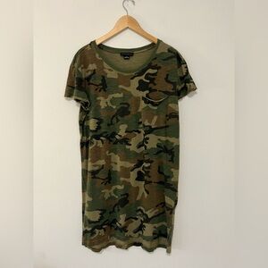 Sanctuary Green Camo T-Shirt Dress